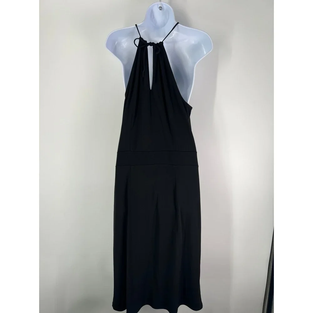 LOFT Black Halter Midi Dress - Picture 2 of 12